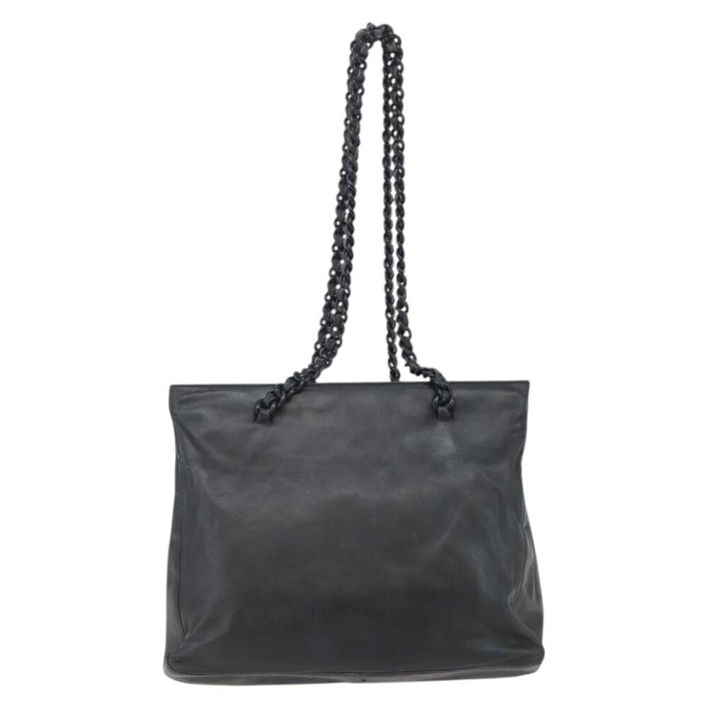 PRADA Shoulder Bag Leather Black - Picture 3 of 9